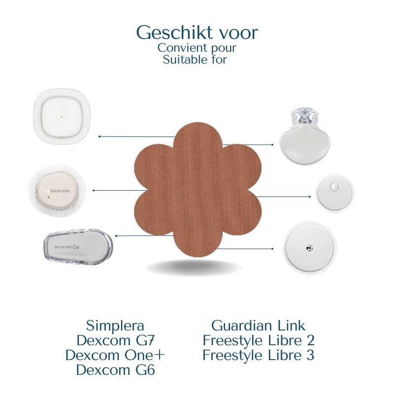 sensorpleister/fixtape universeel bloem beige