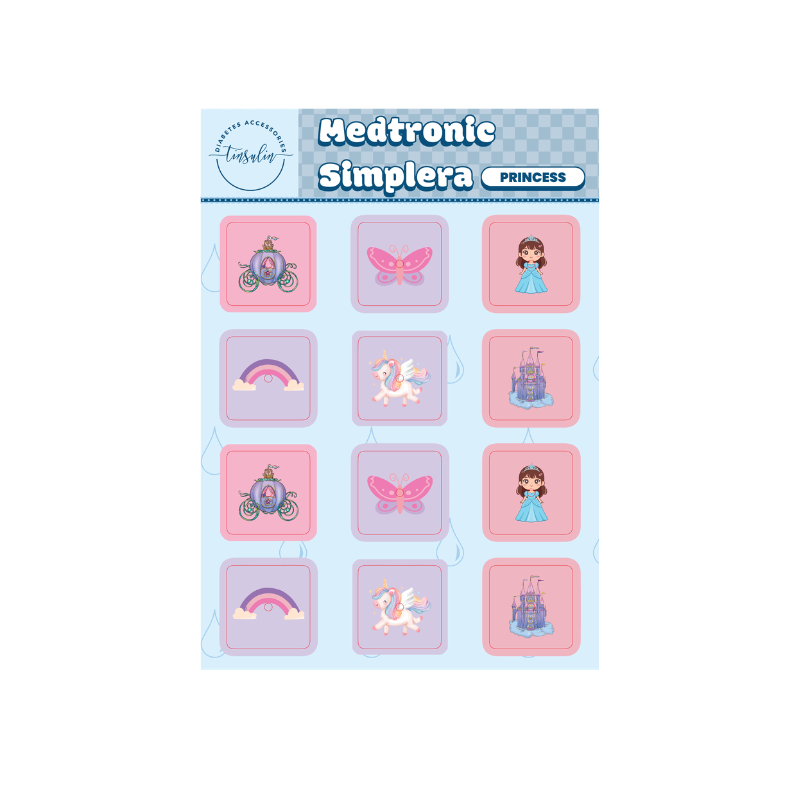 Sensor stickers Medtronic Simplera – Princess (12 stickers)