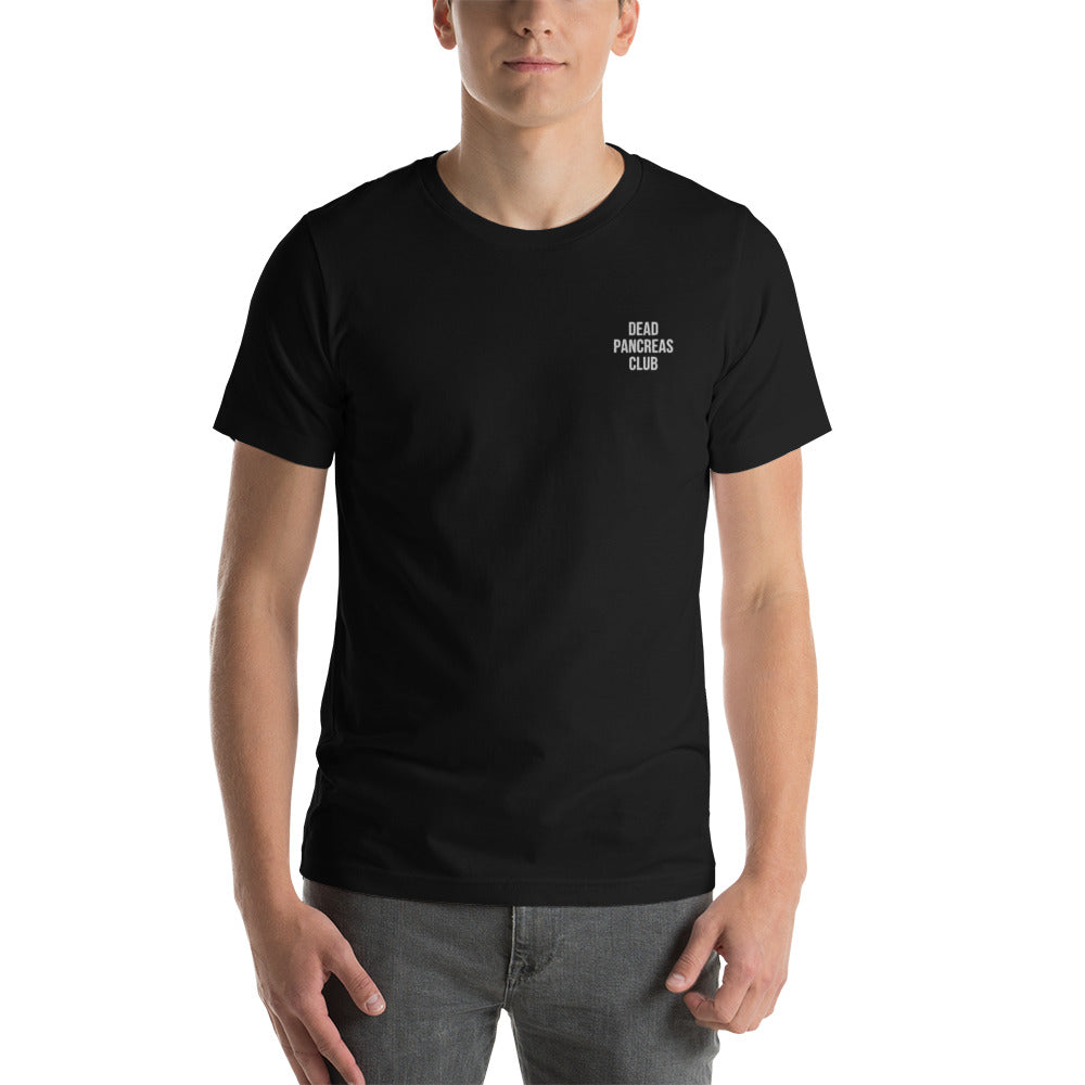 t-shirt noir unisexe 'dead pancreas club'