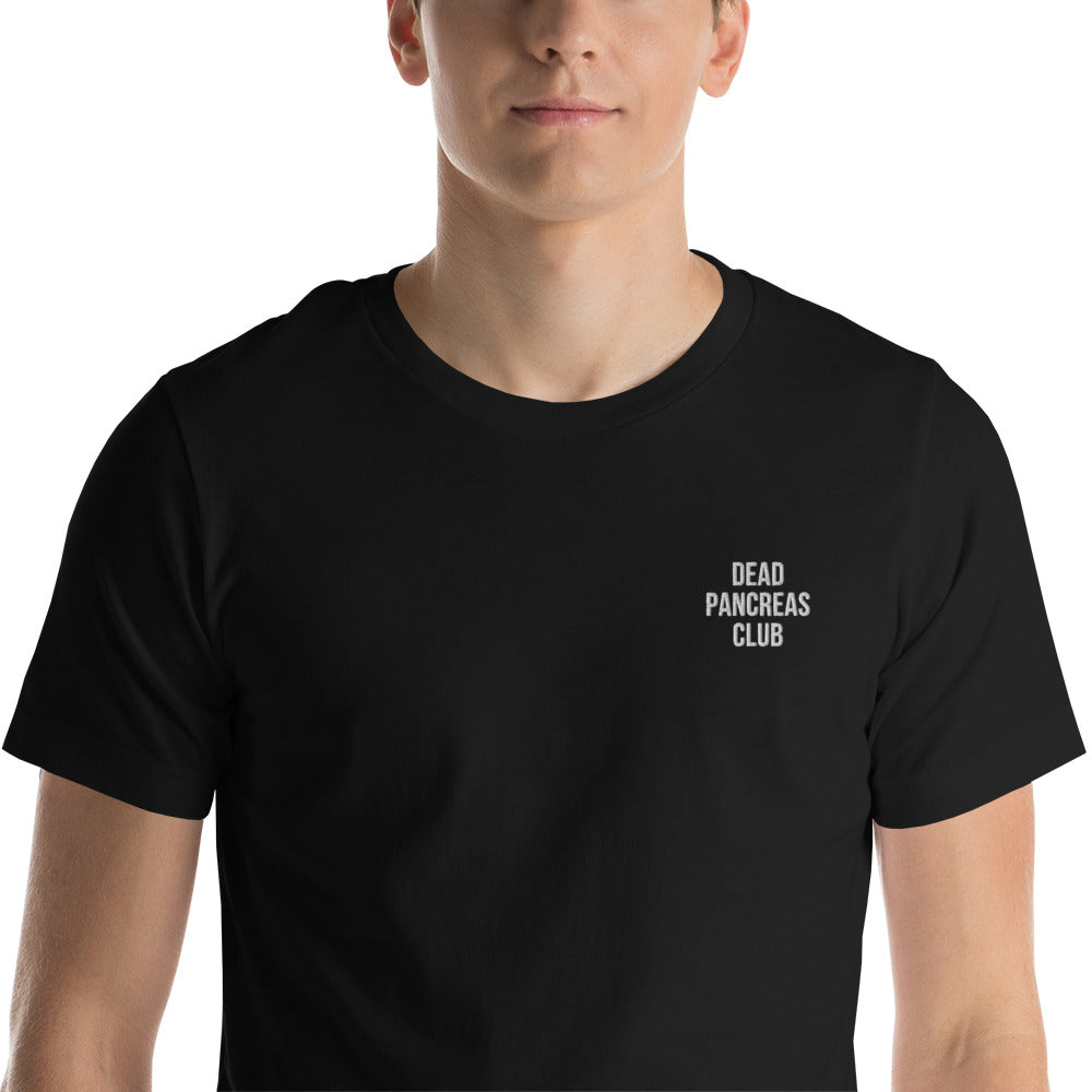 t-shirt noir unisexe 'dead pancreas club'