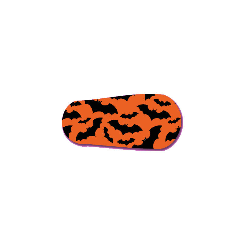 tinsulin vinyl sticker voor dexcom G6 transmitter halloween oranje vleermuizen
