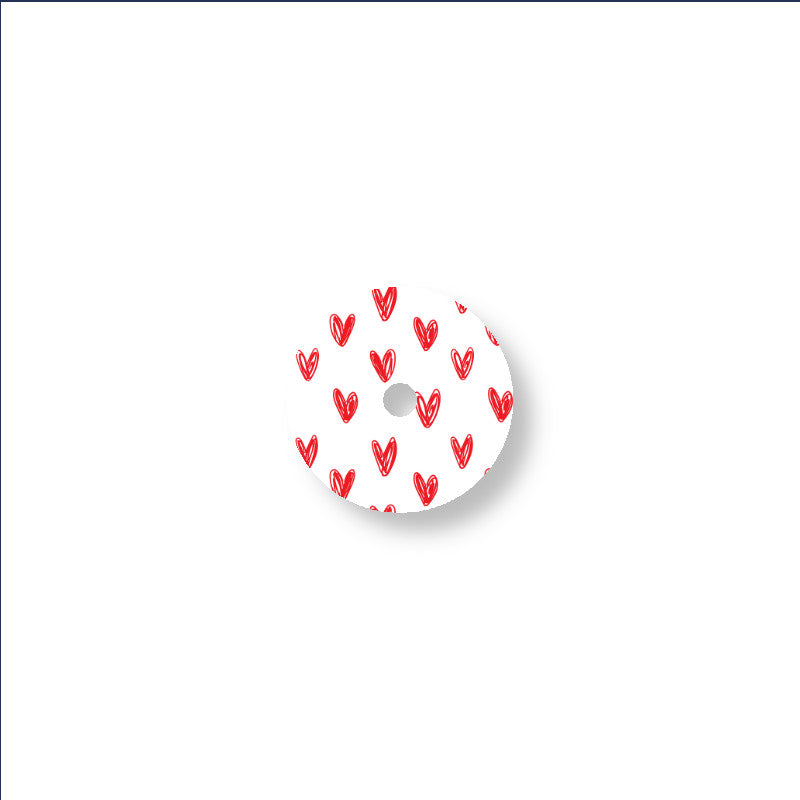 sensor sticker Freestyle Libre 2 red hearts