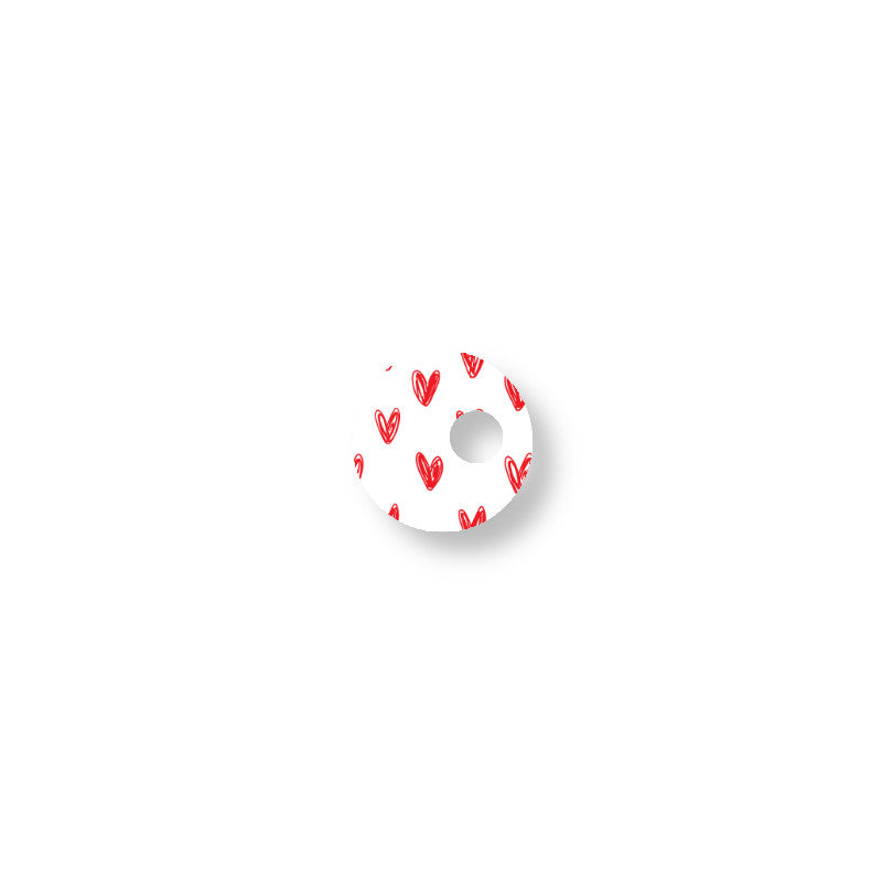 sensor sticker Freestyle Libre 3 red hearts