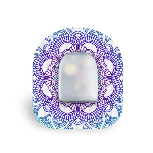 pleister/fixtape voor Omnipod blue mandala