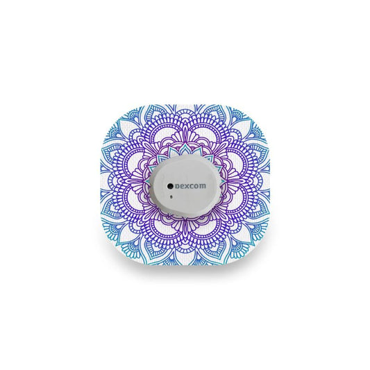 sensor patch/fix tape for Dexcom G7 / ONE+ blue mandala