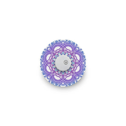 sensorpleister/fixtape blue mandala voor Freestyle Libre 3 (Plus), Instinct & infusiesets