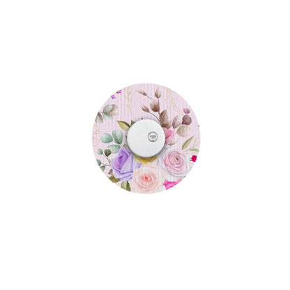 Patch adhésif/ruban de fixation bouquet vintage pour Freestyle Libre 3 (Plus), Instinct & sets de perfusion