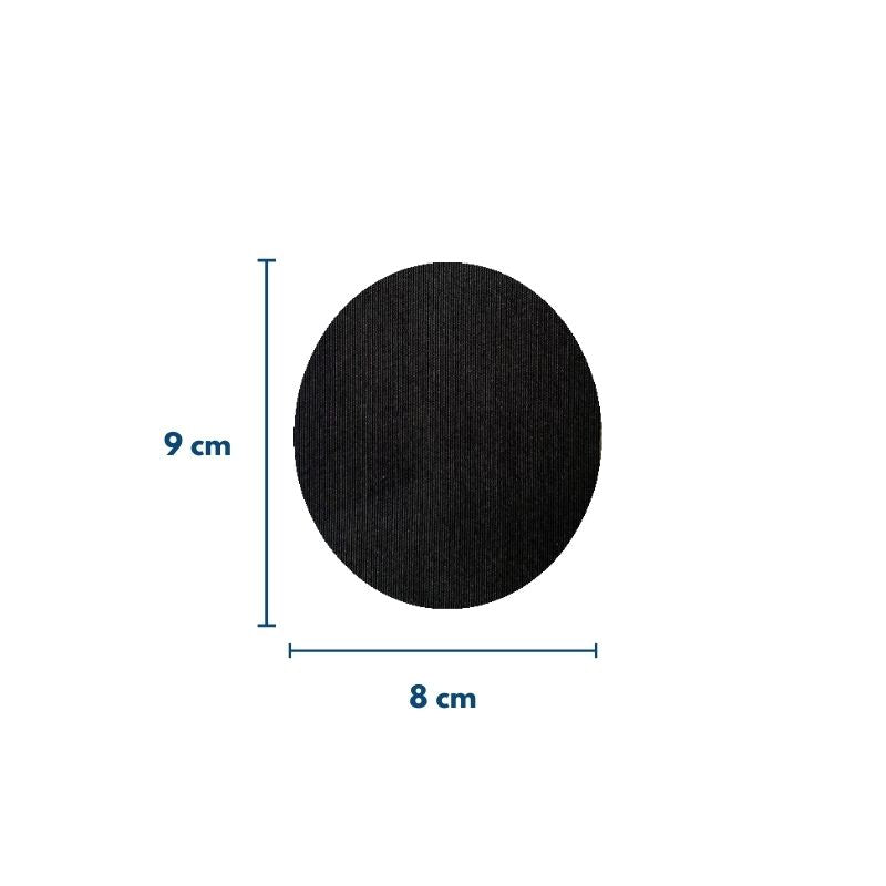 ovalen universele sensorpleister/fixtape  zwart