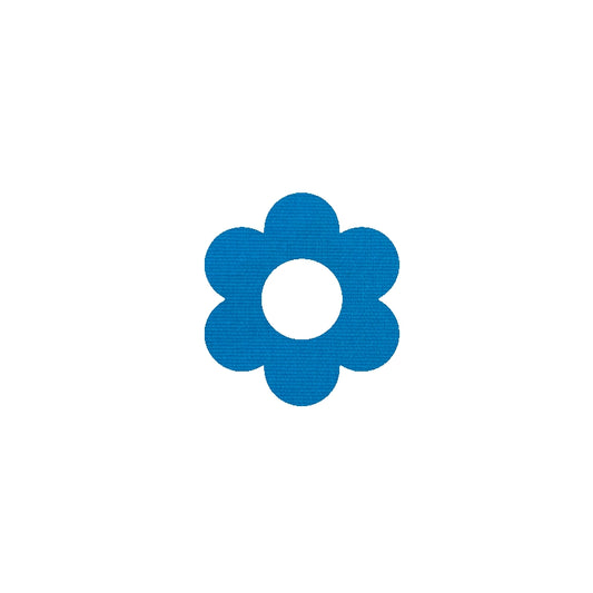 Pleister/fixtape voor Dexcom G7 bloem blauw