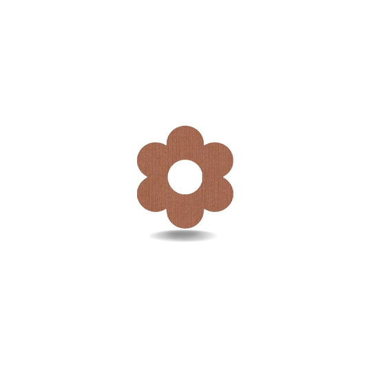 Beige ringpleister bloem voor Dexcom G7, ONE+ en Simplera