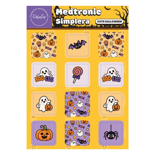 Stickervel Medtronic Simplera Cute Halloween met 12 sensorstickers
