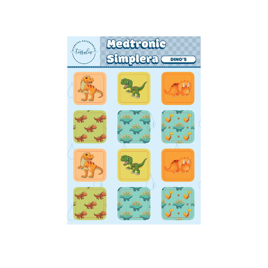 Sensor stickers Medtronic Simplera – Dino's (12 stickers)