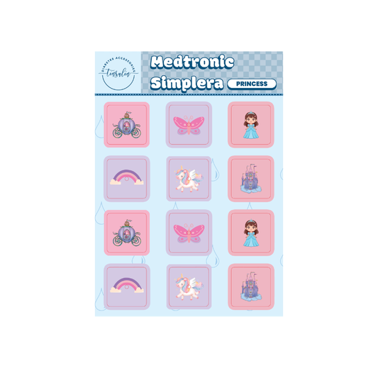 Sensor stickers Medtronic Simplera – Princess (12 stickers)