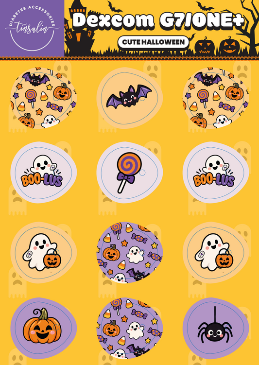 Dexcom G7 / ONE+ sensor stickers – Cute Halloween (12 stickers)