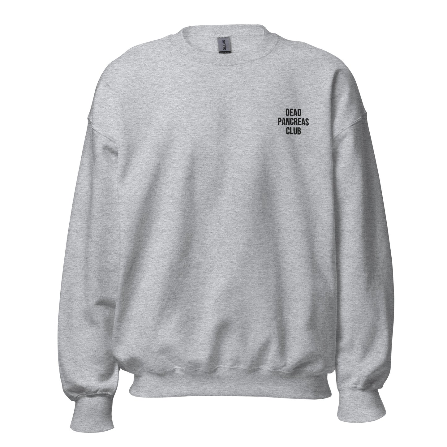 gray unisex sweater 'dead pancreas club'