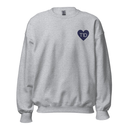 gray unisex sweater 'T1D'