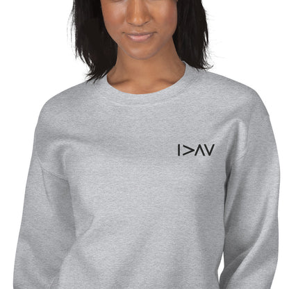 gray unisex sweater 'I am Greater Than My Highs and Lows'