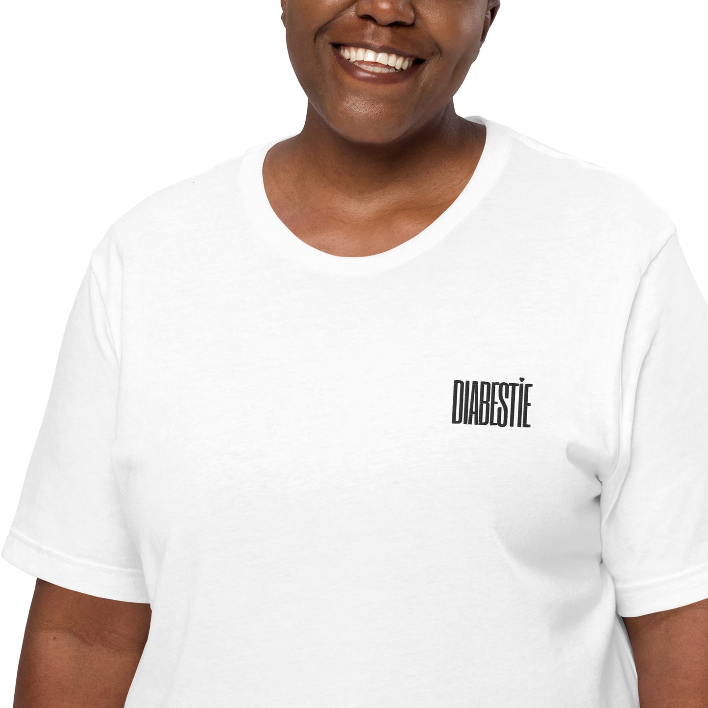 t-shirt blanc unisexe 'diabestia'