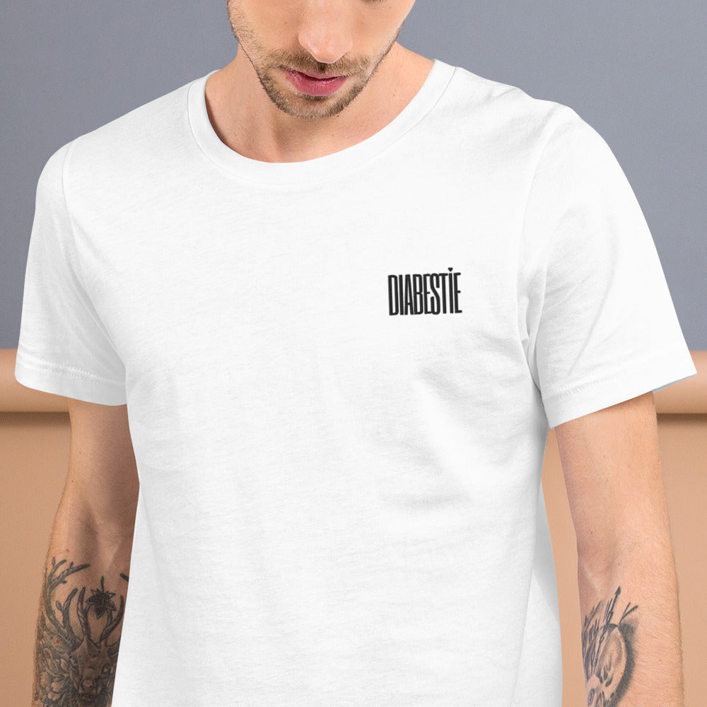 t-shirt blanc unisexe 'diabestia'