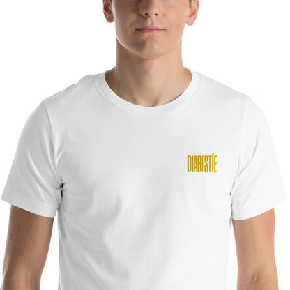 witte unisex t-shirt 'diabestie'