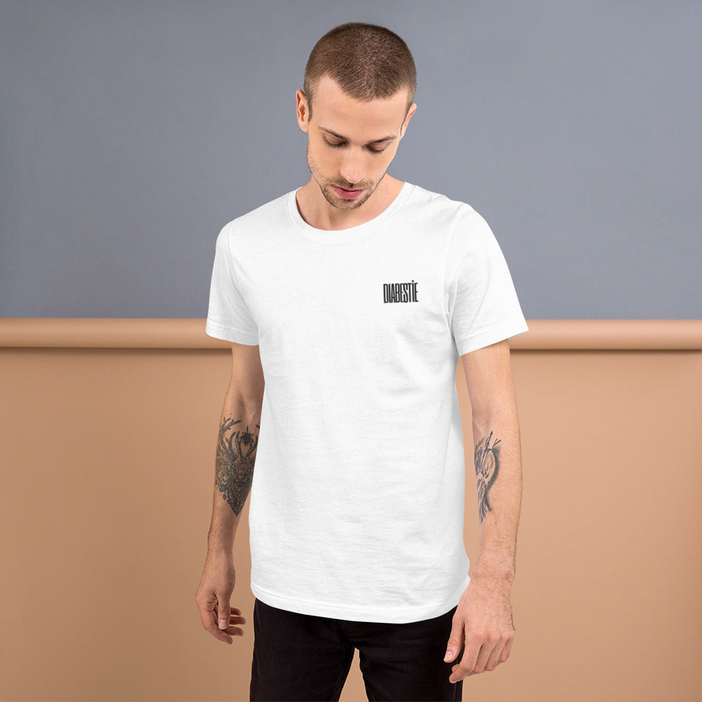 white unisex t-shirt 'diabestie'