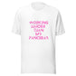 witte unisex t-shirt 'working harder than my pancreas'
