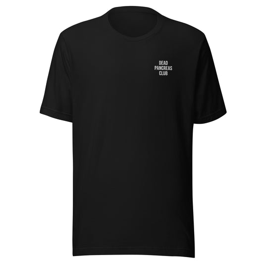 t-shirt noir unisexe 'dead pancreas club'