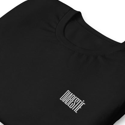 black unisex t-shirt 'diabestie'