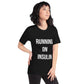 t-shirt noir unisexe 'running on insulin'