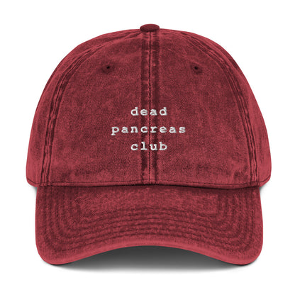 Casquette vintage 'dead pancreas club'